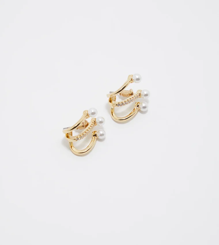 ALDO ELAINA Embellished Gold-Tone Earrings